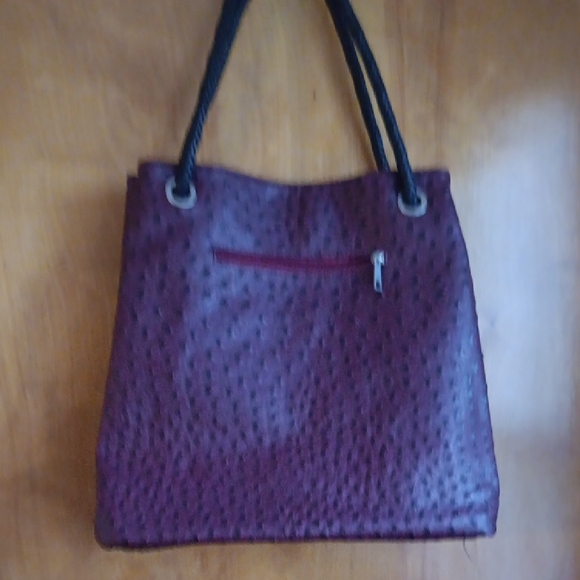 Tory Burch Burgandy/Plum Tote Bag Pristine Condition - Picture 3 of 11